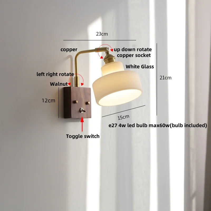 Ella Wright Toggle Switch LED Wall Lamp